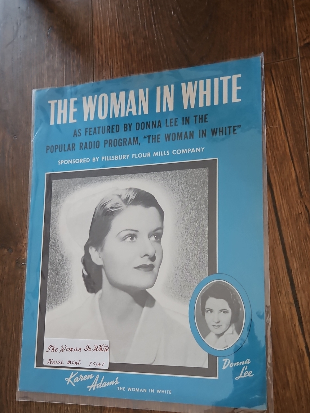 The Woman In White Vintage Sheet Music - Blue Cover